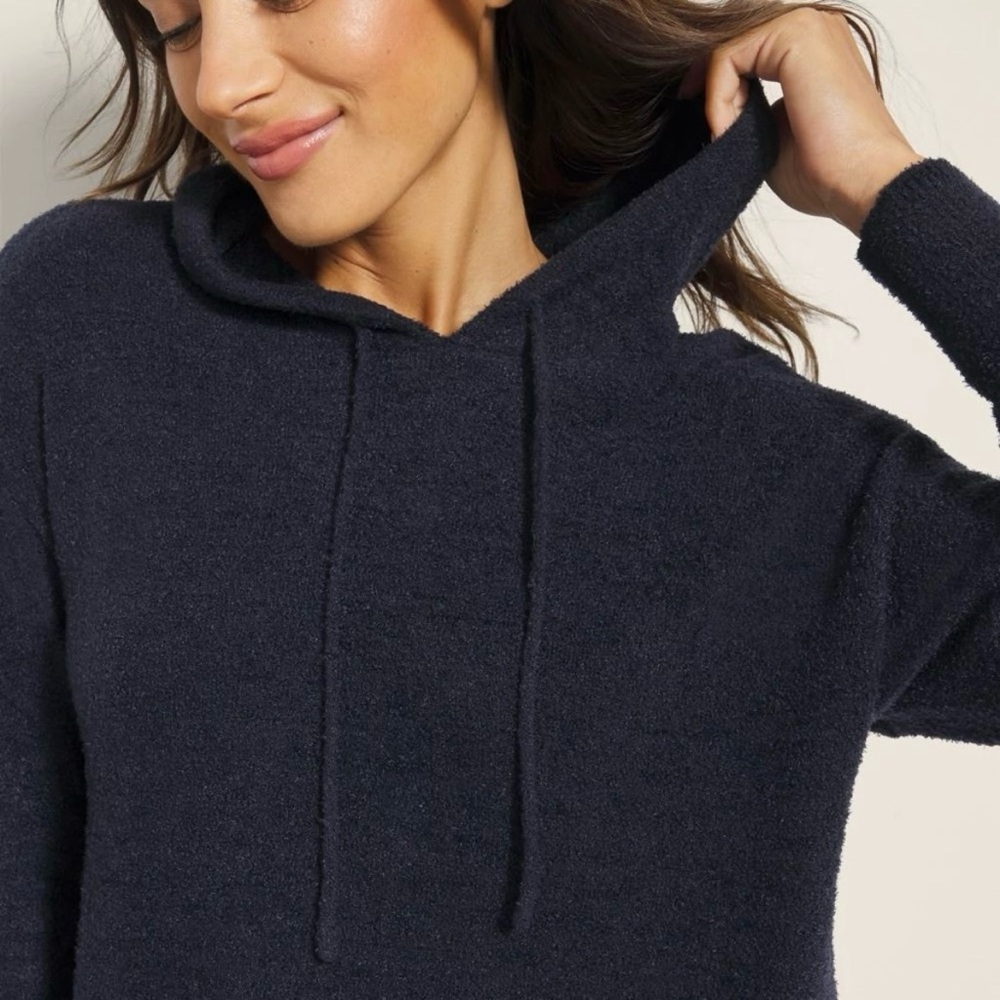 Soma Weekend Ultra Plush Hoodie Sweater Women’s M Navy Blue Cozy Soft Lounge NWT